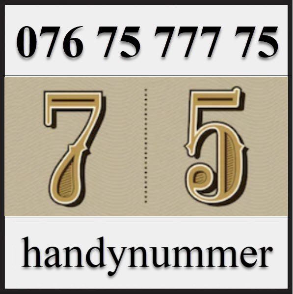 Carte prepagate: Handynummer, Telefonnummer, Natelnummer, 076 75 777 75 – Nuovo (secondo la descrizione) da Winterthur venduto da handynummerch