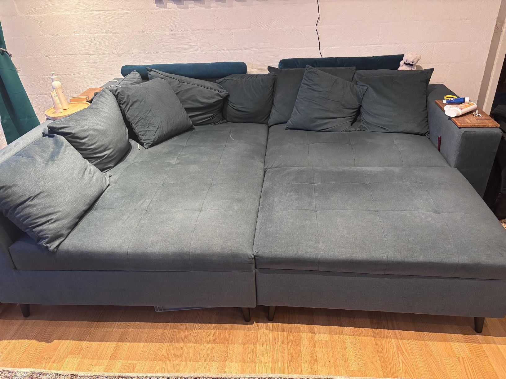 Sofas: Petrolfarbenes 3-Teiliges Sofa – D'occasion à Cham par seb_tl7j 2