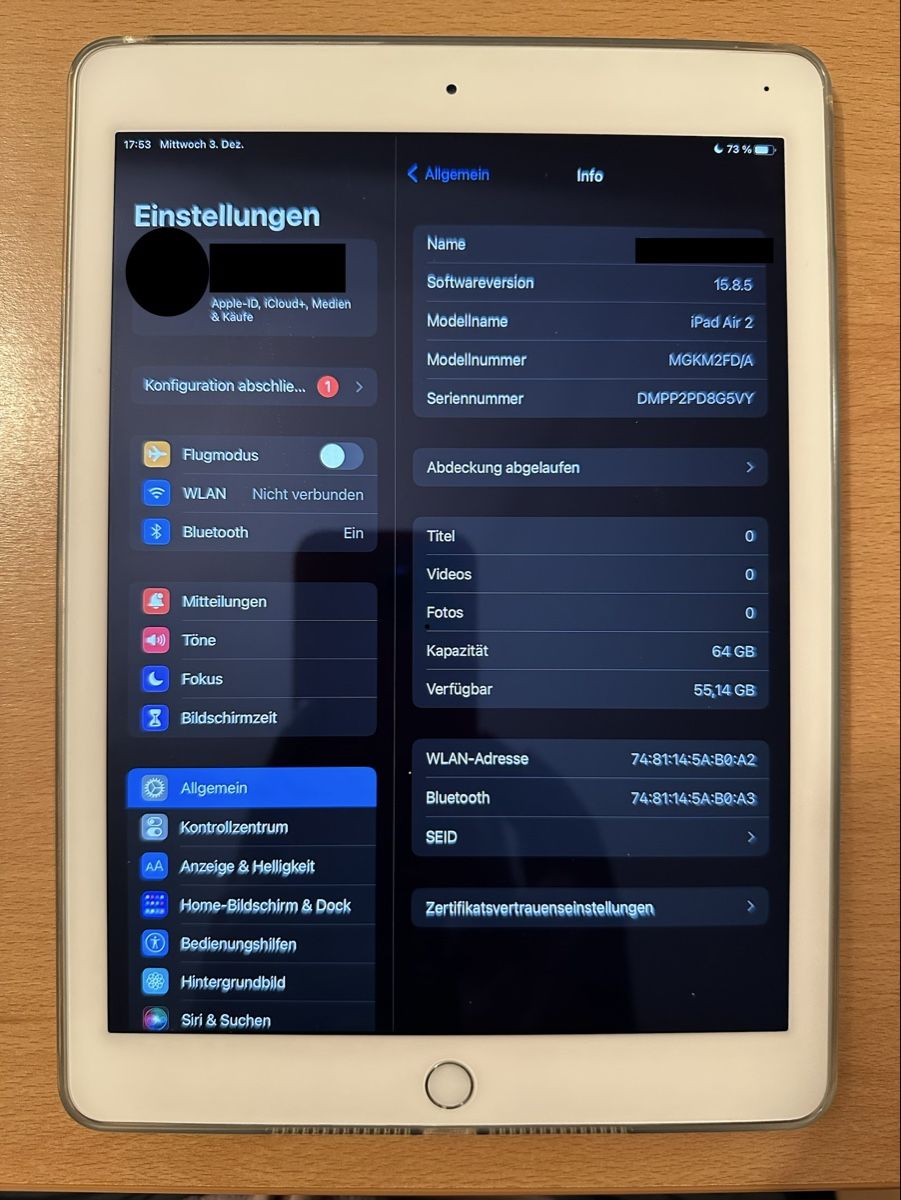 Apple Tablet PC: Apple iPad Air 2, WiFi, 64 GB, Silver – Gebraucht aus Trimbach von Goldchild_8 4