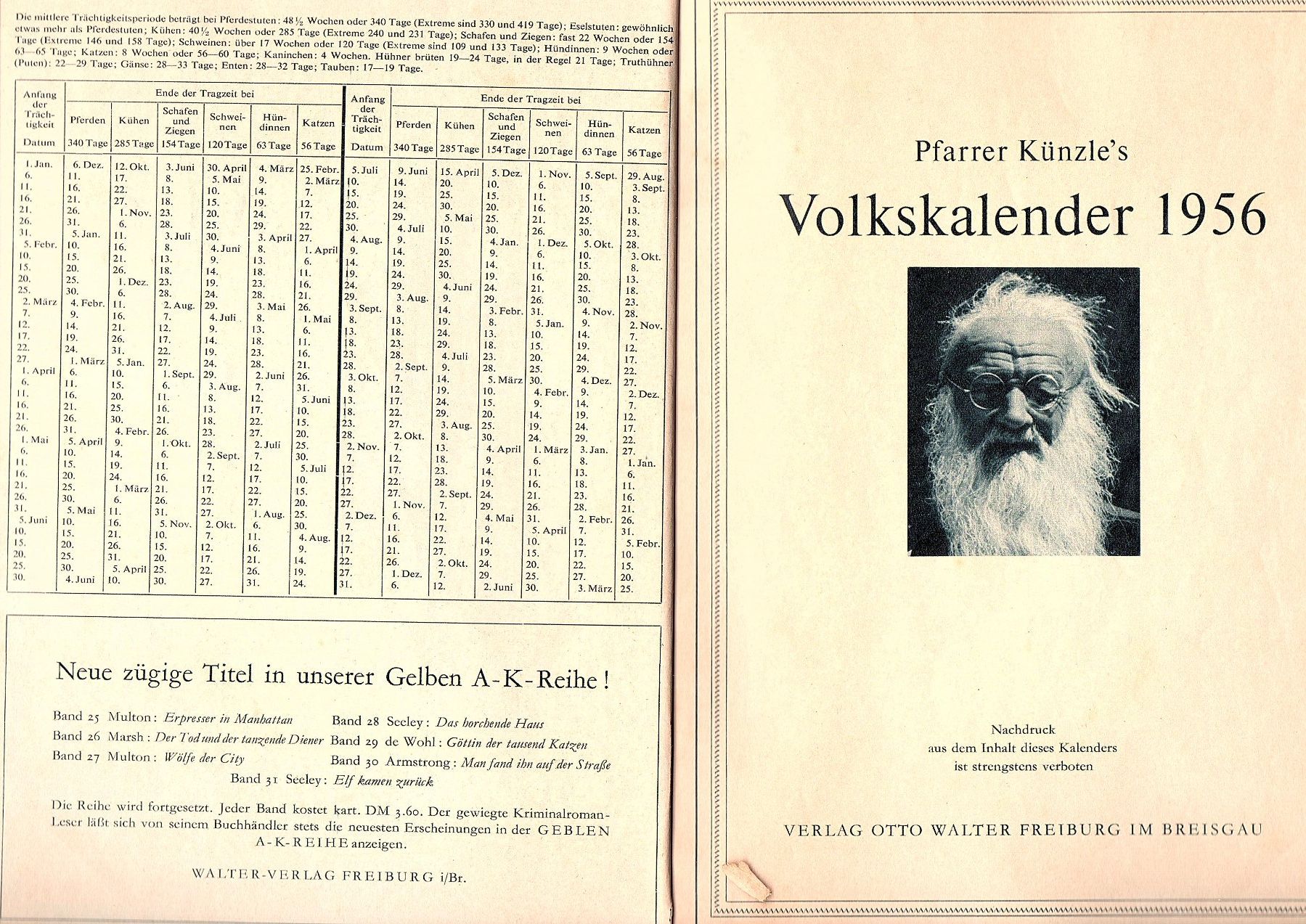 Kalender: Kalender Volkskalender 1956 – Gebraucht aus Mörschwil von aik_x8mc 2
