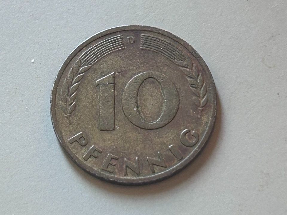 Tutti le monete: 10 Pfennig 1950 *D – Usato da Giubiasco venduto da LorisVale