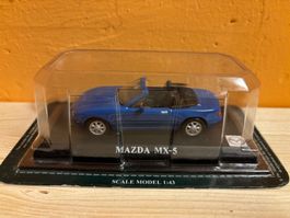 DelPrado Mazda MX-5 blau in OVP - 1/43