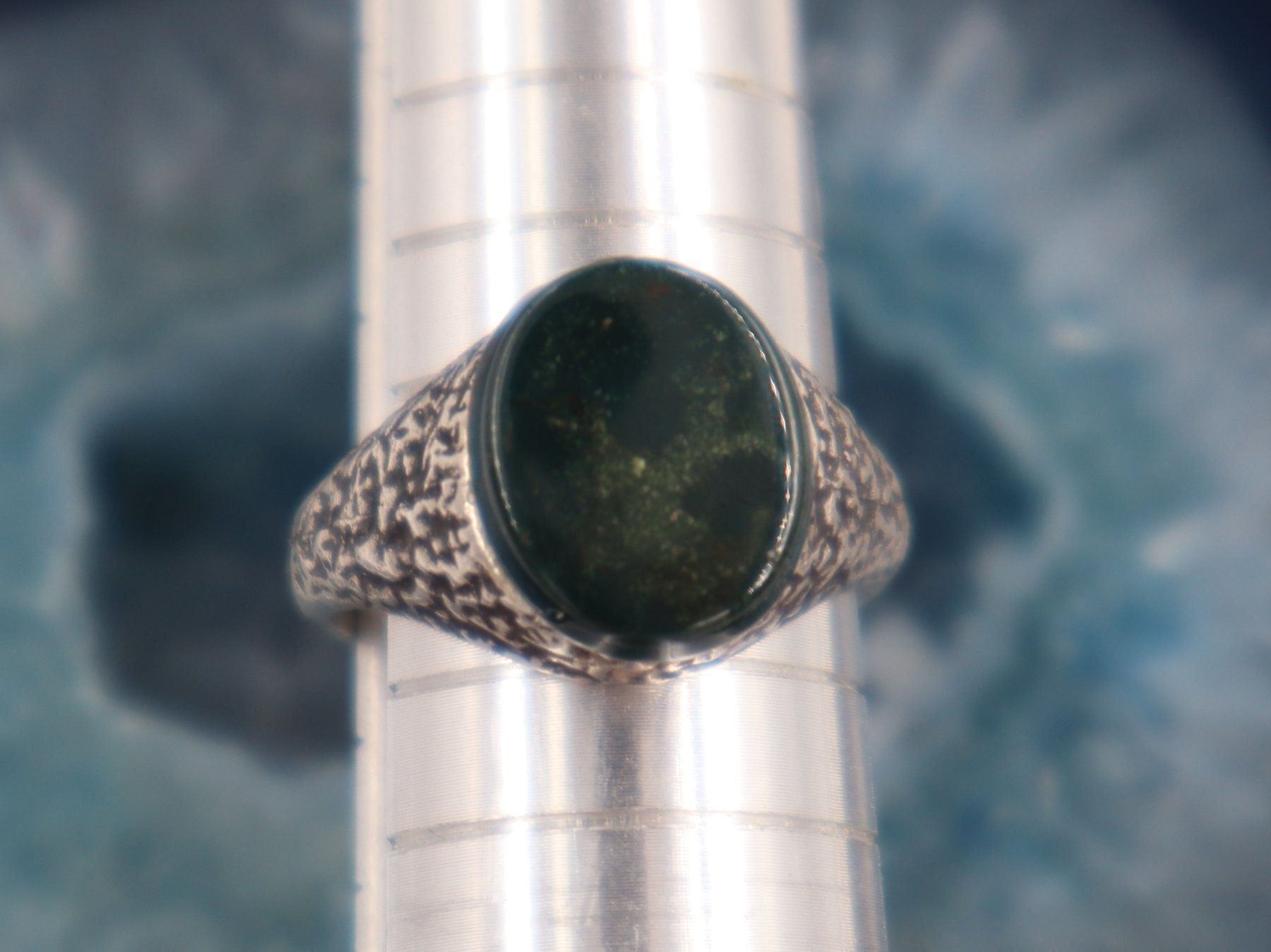 Ringe: Silber Ring Vintage mit Grüner Blutstein Gr 51 VTG – Gebraucht aus Baden von swiss-alps 2