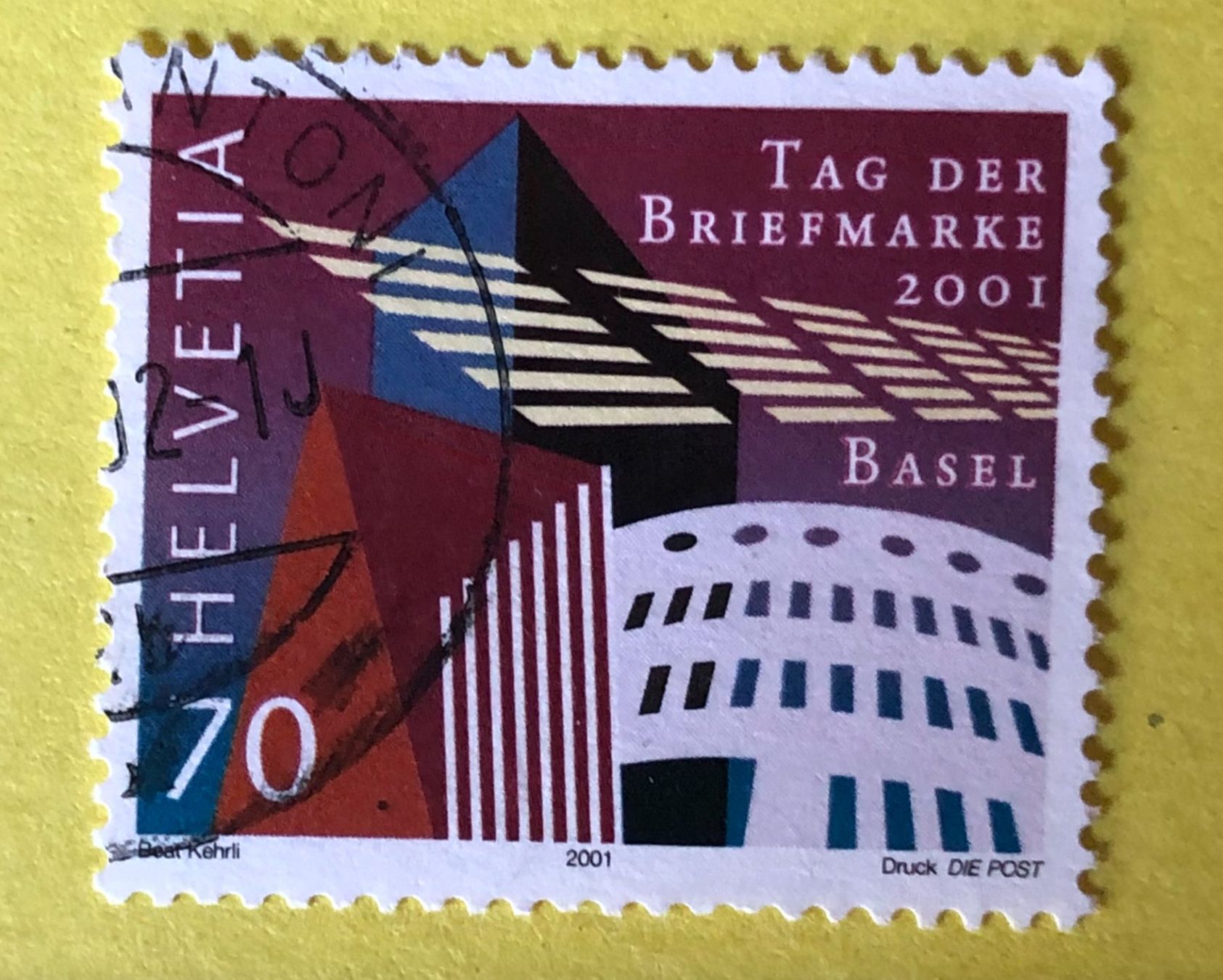 Tutti i francobolli: Nr.1038 GESTEMPELT Moderne Architektur in Basel 2001    – Usato da Aarau venduto da Billa007