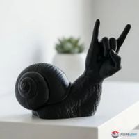 Rock’n’Roll Snail - Funny Contemporary Art - 3D Printed