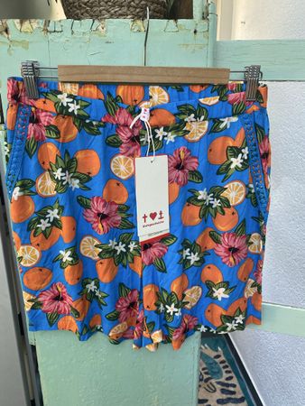 Blutsgeschwister Sommer Shorts Gr. M Orangen-Muster NEU mit 