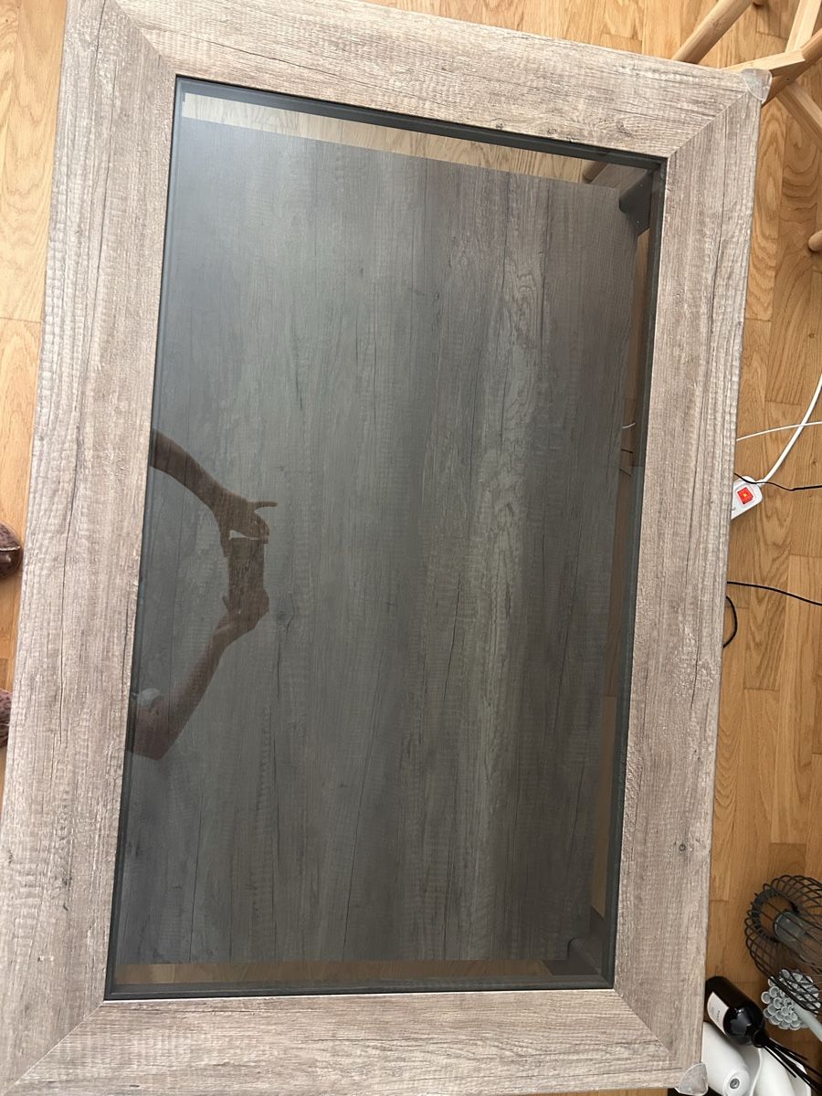 Tables: Rustic Wood Coffee Table with Glass Top & Shelf! – D'occasion à Bern par sil_n2tc 4