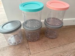 Ninja Creami Eisbecher mit Deckel, 5er Set, transparent