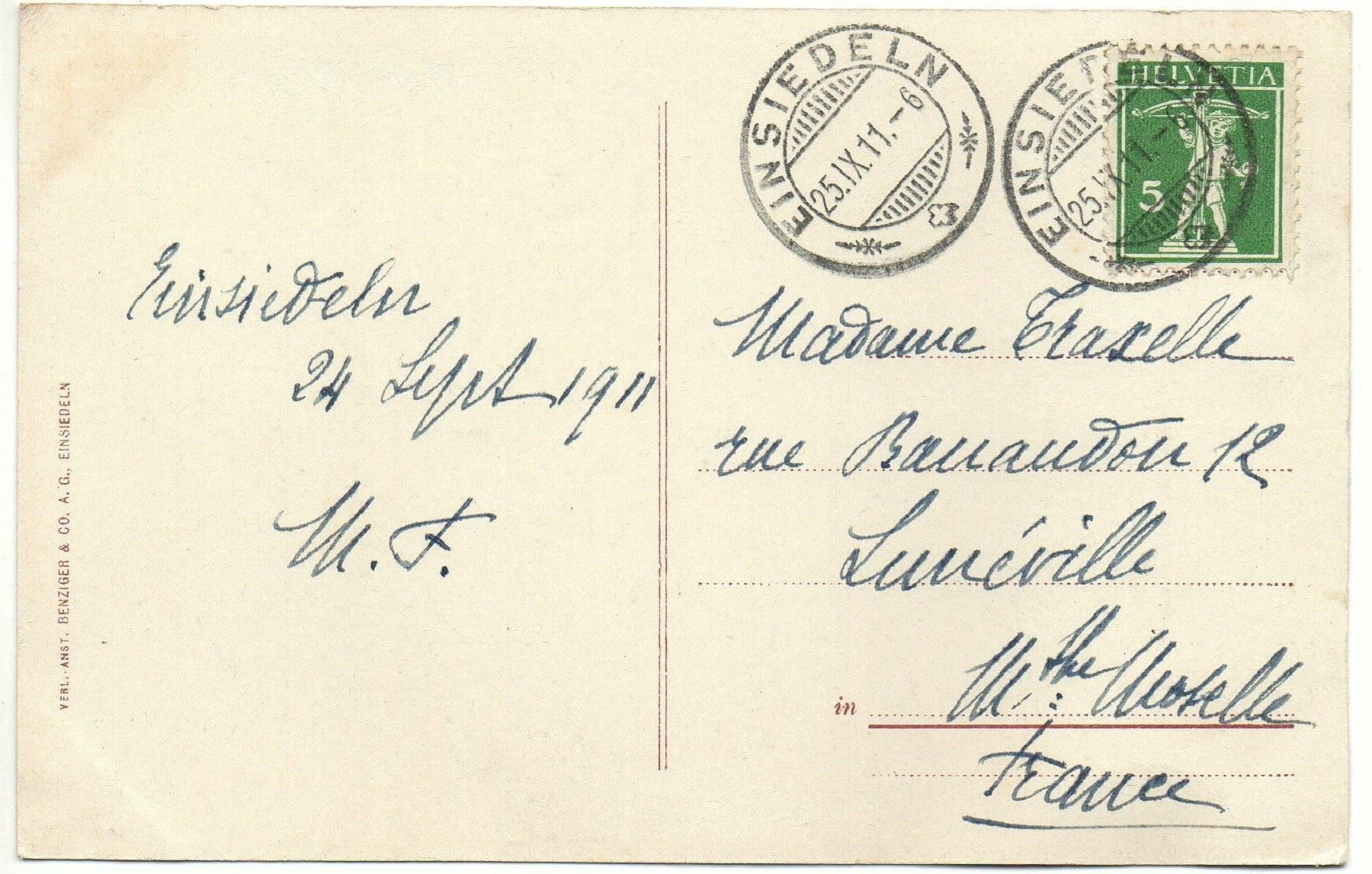Cartoline postali: EINSIEDELN – Usato da Jona venduto da philajona 1