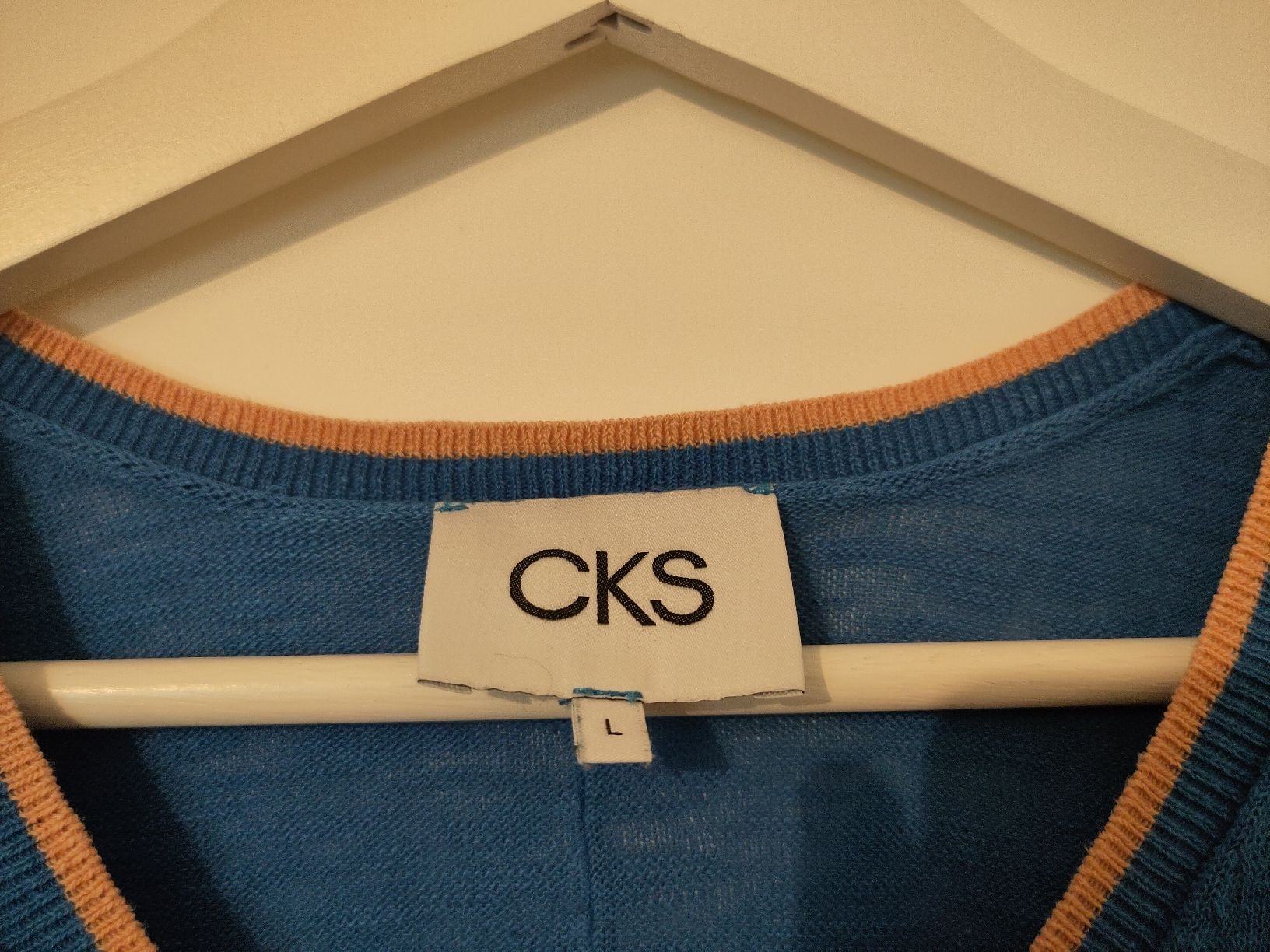 T-shirt: CKS Sommer-Pulli, Kurzarm, Blau, Gr. L – Usato da Bettlach venduto da Dkennis 1