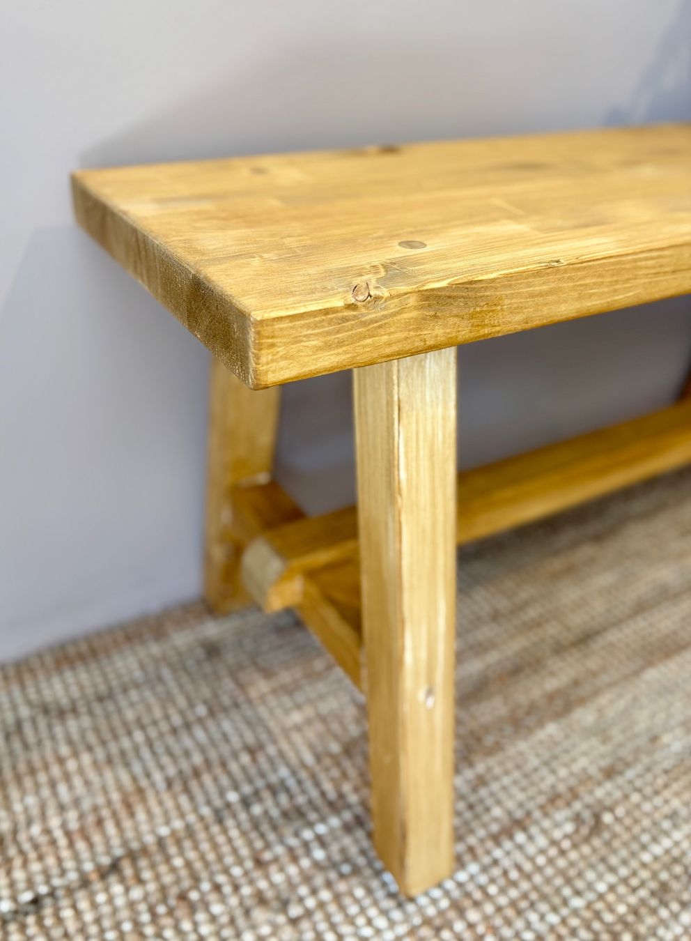 Panchine: Schlichte handgefertigte Holzbank – Nuovo (secondo la descrizione) da Richterswil venduto da 0207lifestyle 3
