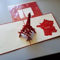 Pop Up Karte "Eifelturm" Kartengrösse 11 cm x 15.5 cm