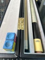 Original Huebler Billard Queue Made in U.S.A. mit Koffer & Z