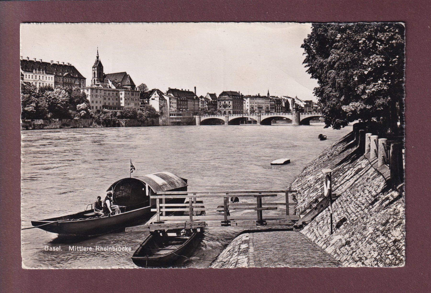Cartoline postali: BASEL - Mittlere Rheinbrücke – Usato da Pully venduto da nicecards