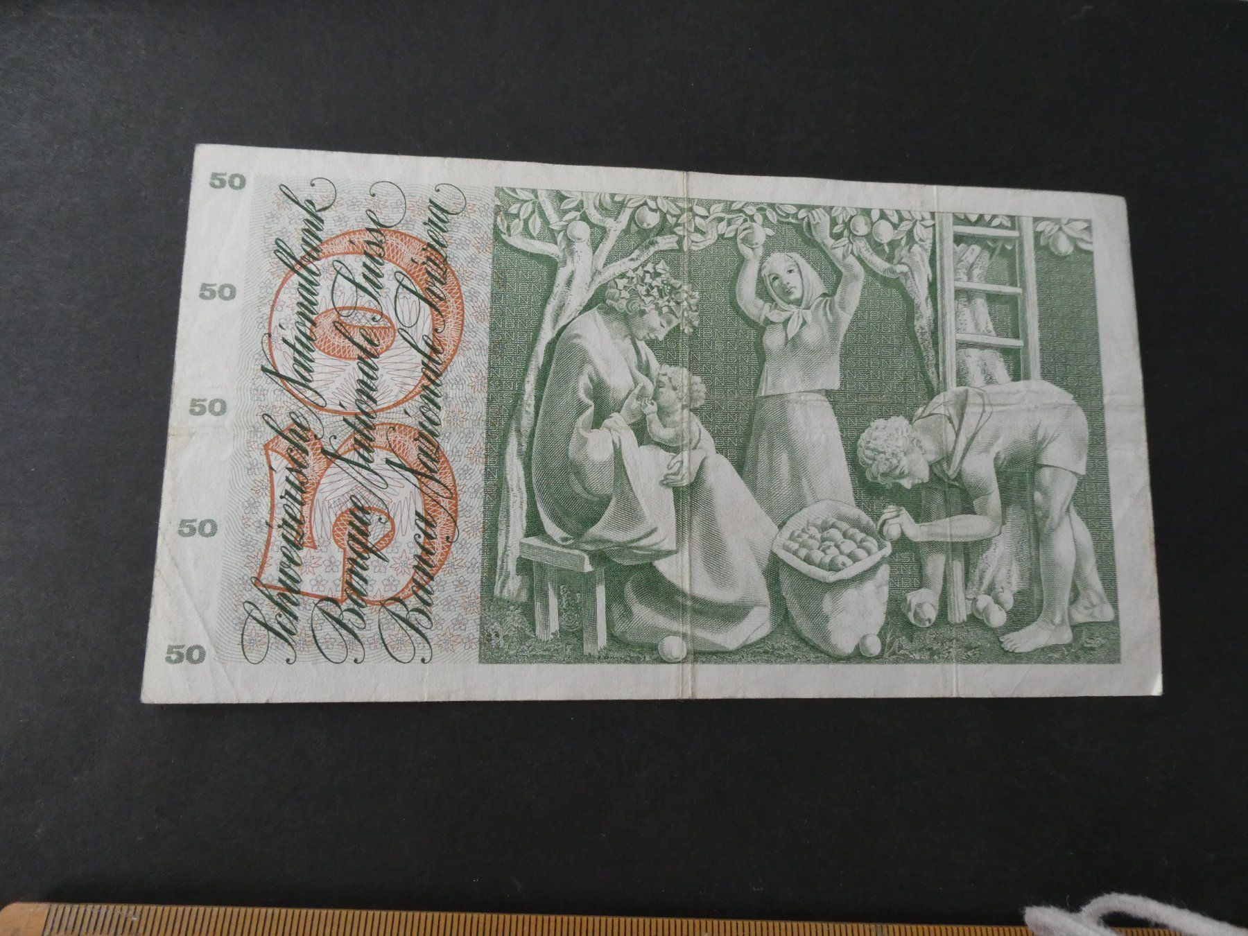 Banconote: Schweiz 1974, 50 Franken – Usato da Hinterforst venduto da Rohusri 1