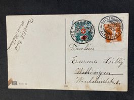 Schweiz 1918 AK Fehlfrankatur 2.5 Rp Nachporto 5a3 SBK 38