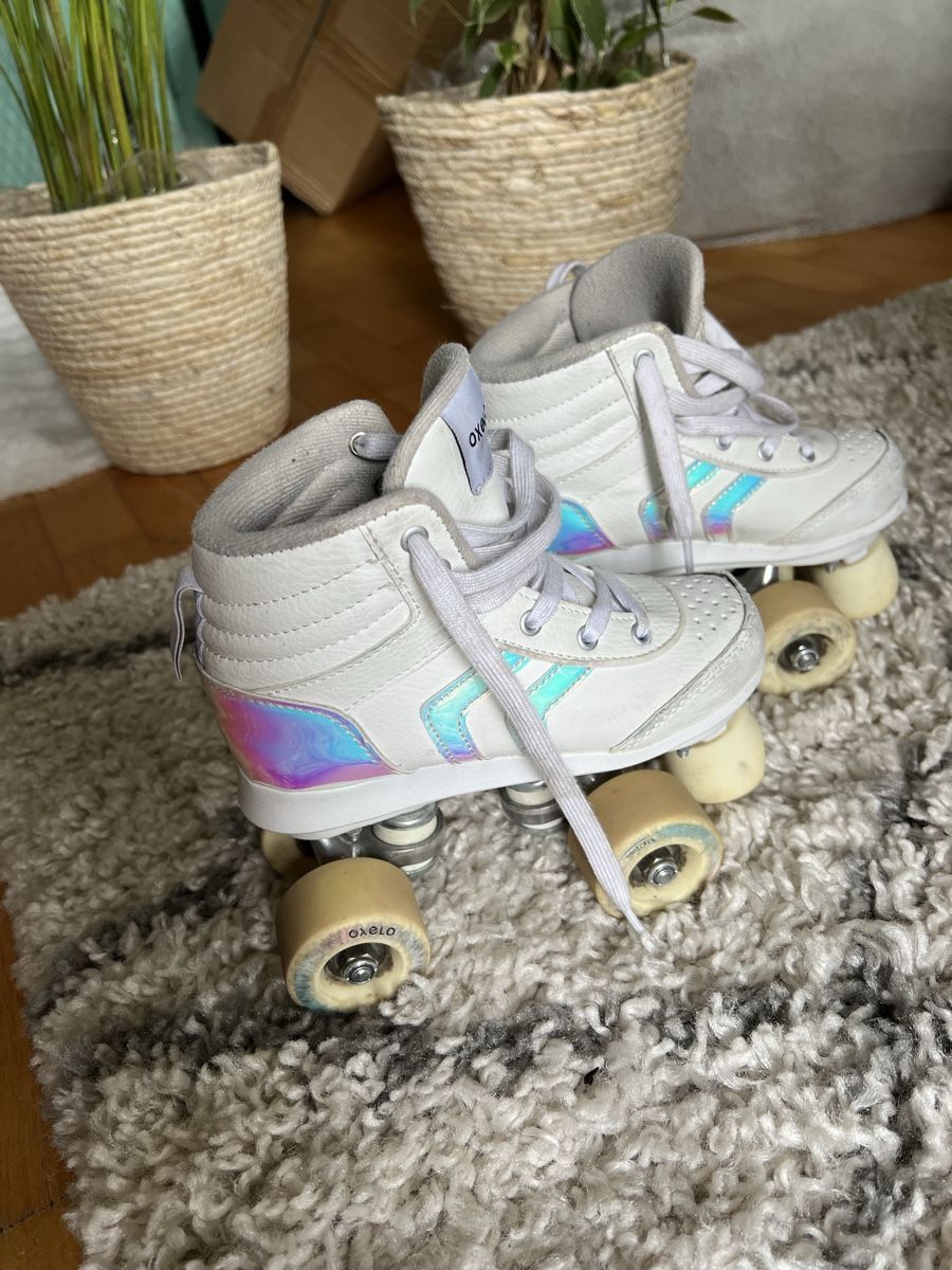 Pattini in linea & Pattini a rotelle: Oxelo White Roller Skates Size 32- Summer Fun 🛼 – Usato da Horgen venduto da CarmenRL 2