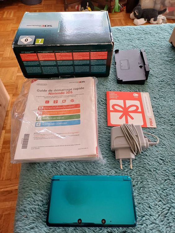 CONSOLE KONSOLE NINTENDO 3DS AQUA BLUE BOX OVP (Gebraucht) in Villars ...