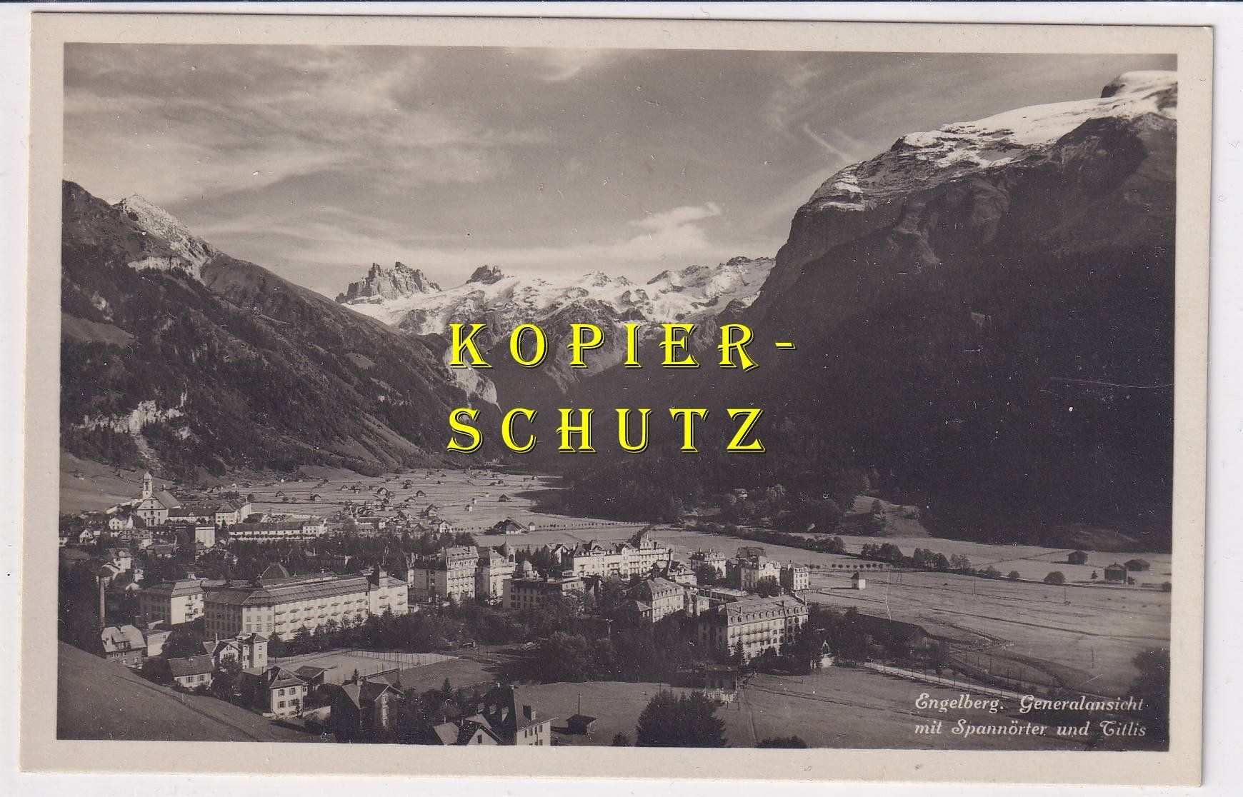 Ansichtskarten: Engelberg - Generalansicht / Spannörter u. Titlis /bi – Gebraucht aus Hombrechtikon von Rudolf07