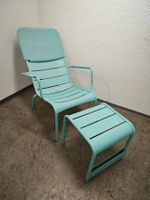 Fermob Louxemburg Alu Garten Sessel türkis & Beistelltisch