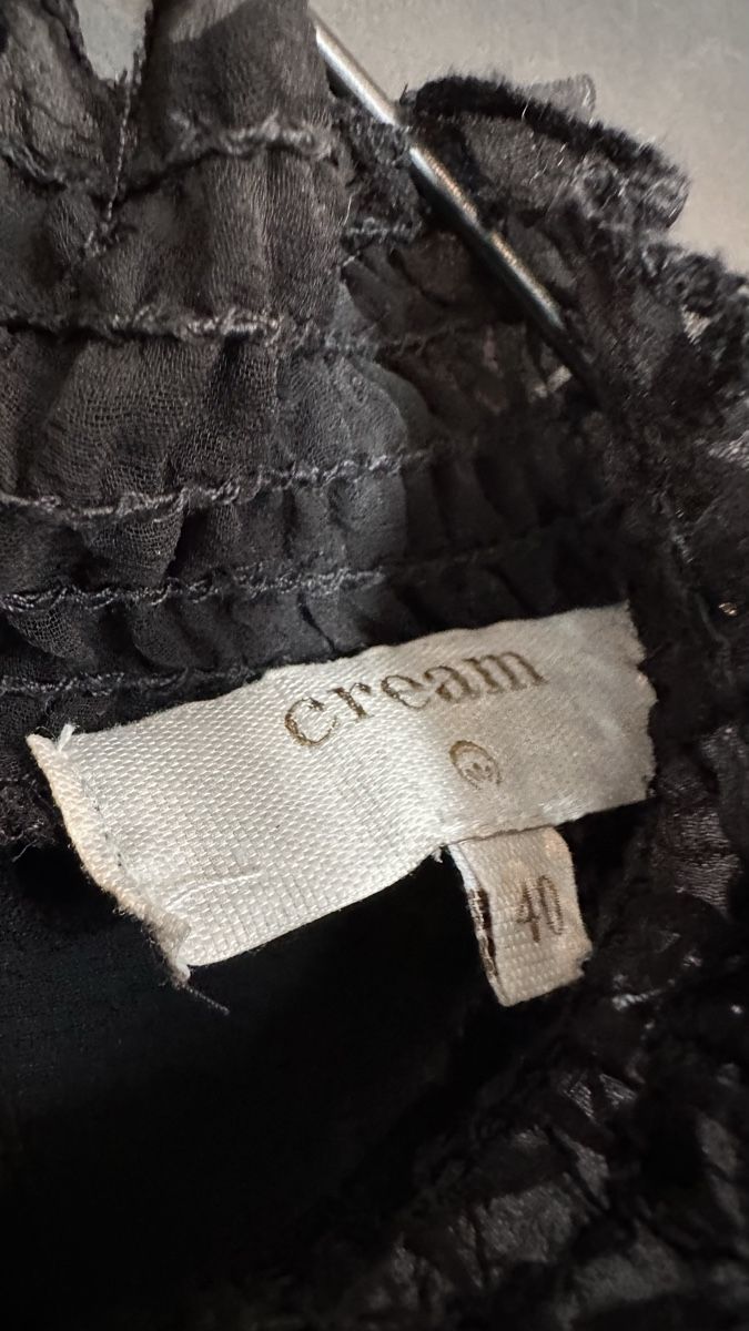 Top: Schwarze Cream Bluse, Grösse 40, festlich & elegant! – Usato da Neftenbach venduto da panam4 2