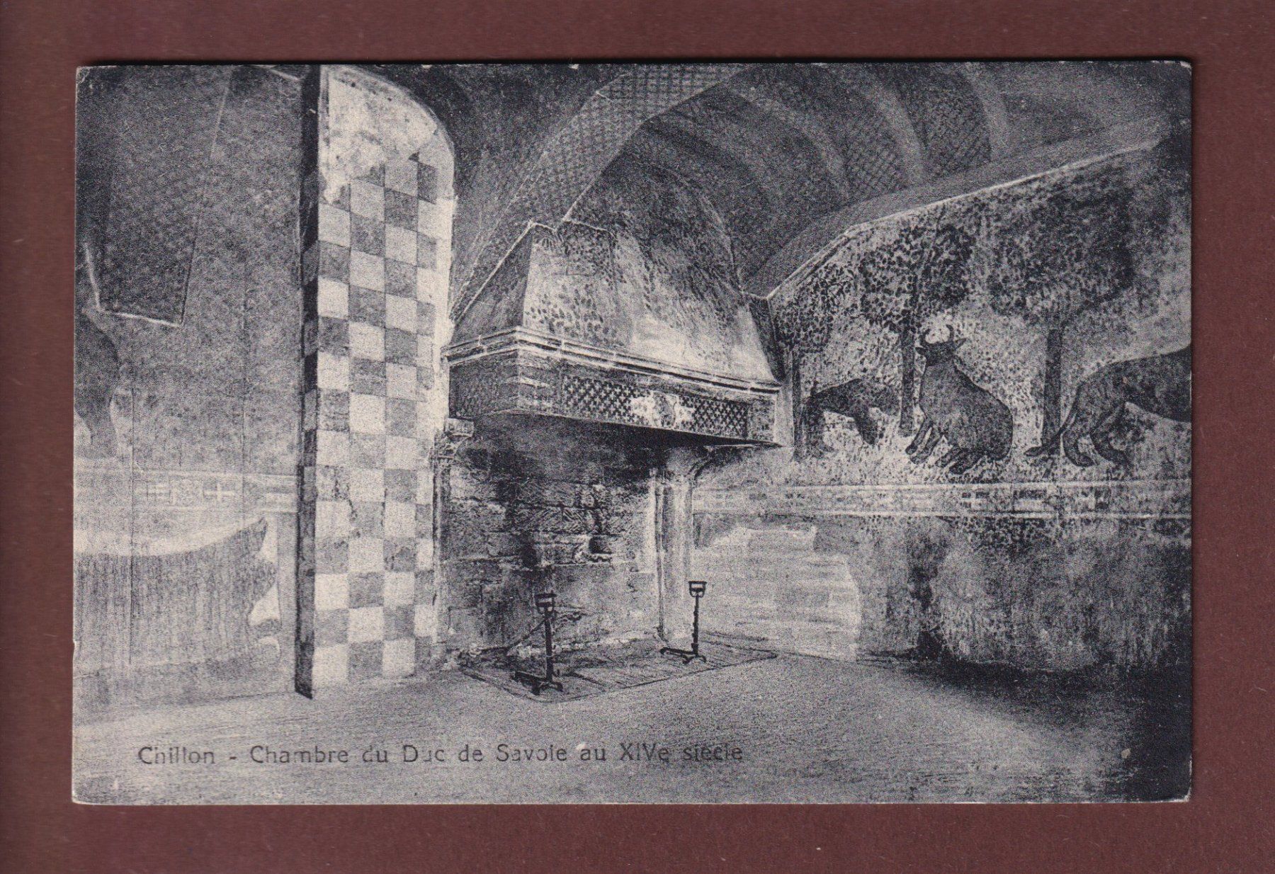 Cartoline postali: CHILLON - Chambre du Duc de Savoie - 1918 – Usato da Pully venduto da nicecards