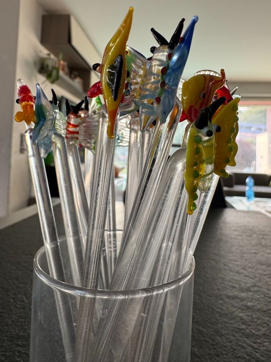 Tutte le decorazioni: 16 Swizzle Sticks aus Glas – Nuovo (secondo la descrizione) da Greifensee venduto da Snowtime 3