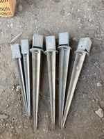 Metallpfosten 6 Stücke verzinkt Gartenbau Pfosten 