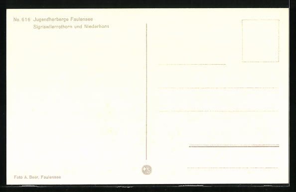 Cartoline postali: Faulensee, Jugendherberge mit Sigriswile – Usato da Berlin venduto da bartko-reher 1