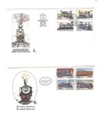 2 enveloppes FDC 27.04.83 et 02.08.1985 image de Trains