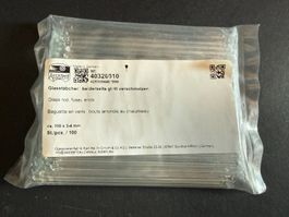 100 St. Glas-Rührstäbe 100 x 3-4 mm, rundgeschmolzene Enden
