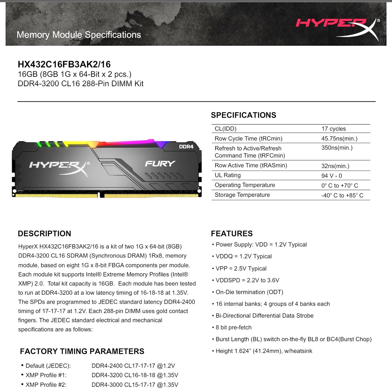 Hyperx Memoria / RAM: HyperX Fury 4x8Gb RGB – Nuovo (secondo la descrizione) da Céligny venduto da Picvert