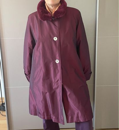 Manteau Jean-Louis Scherrer fourrure bordeaux L