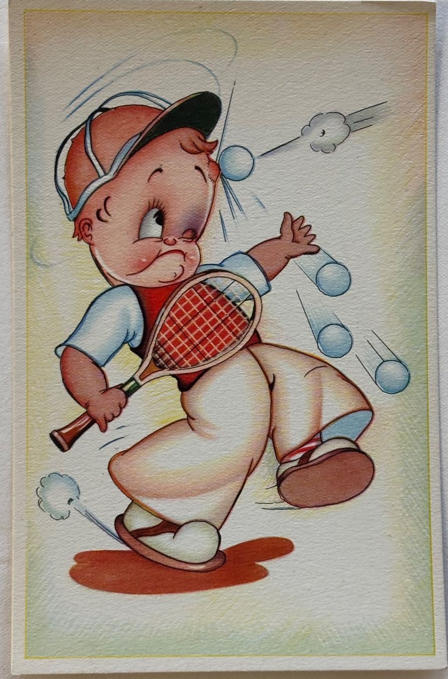 Cartes postales: Humor, Tennis – D'occasion à Frauenfeld par Merk52