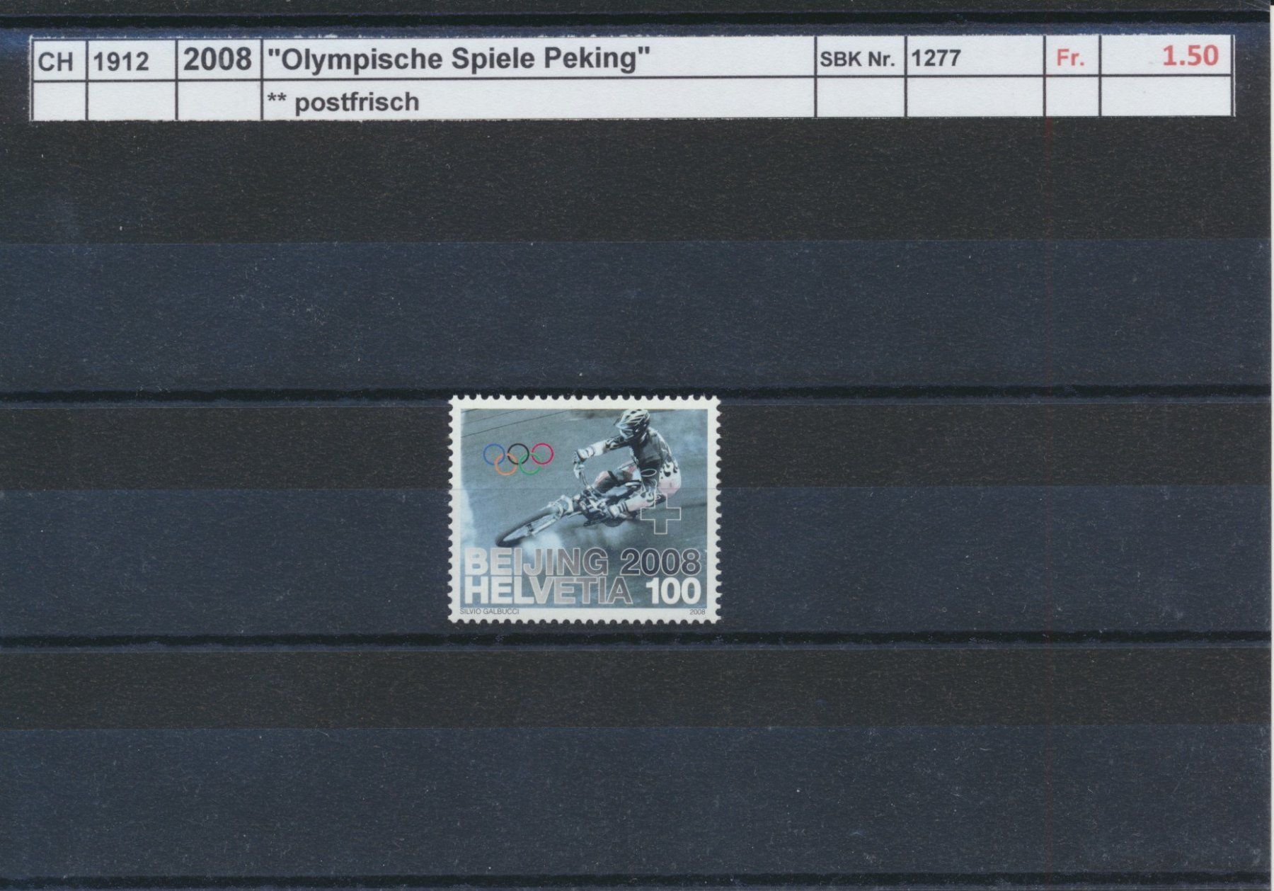 Tutti i francobolli: 2008 "Olympische Spiele Peking", ** postfrisch – Nuovo (secondo la descrizione) da Winterthur venduto da Zupogeru