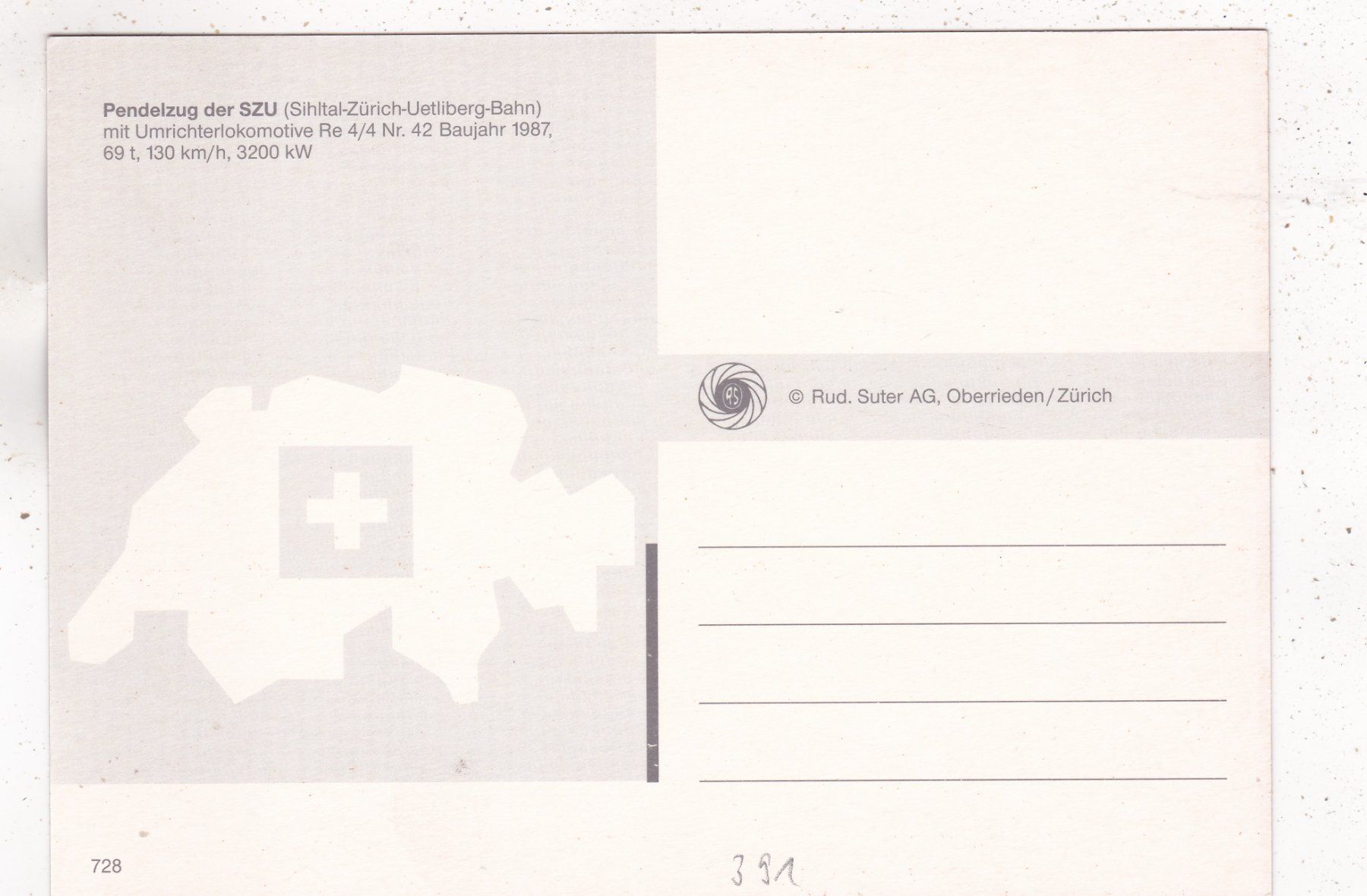 Cartoline postali: Pendelzug Uetliberg Bahn – Usato da Herisau venduto da Lisegrat2008 1