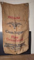 Wunderschöner alter Jutesack Nr 4 Cane Sugar NEW YORK