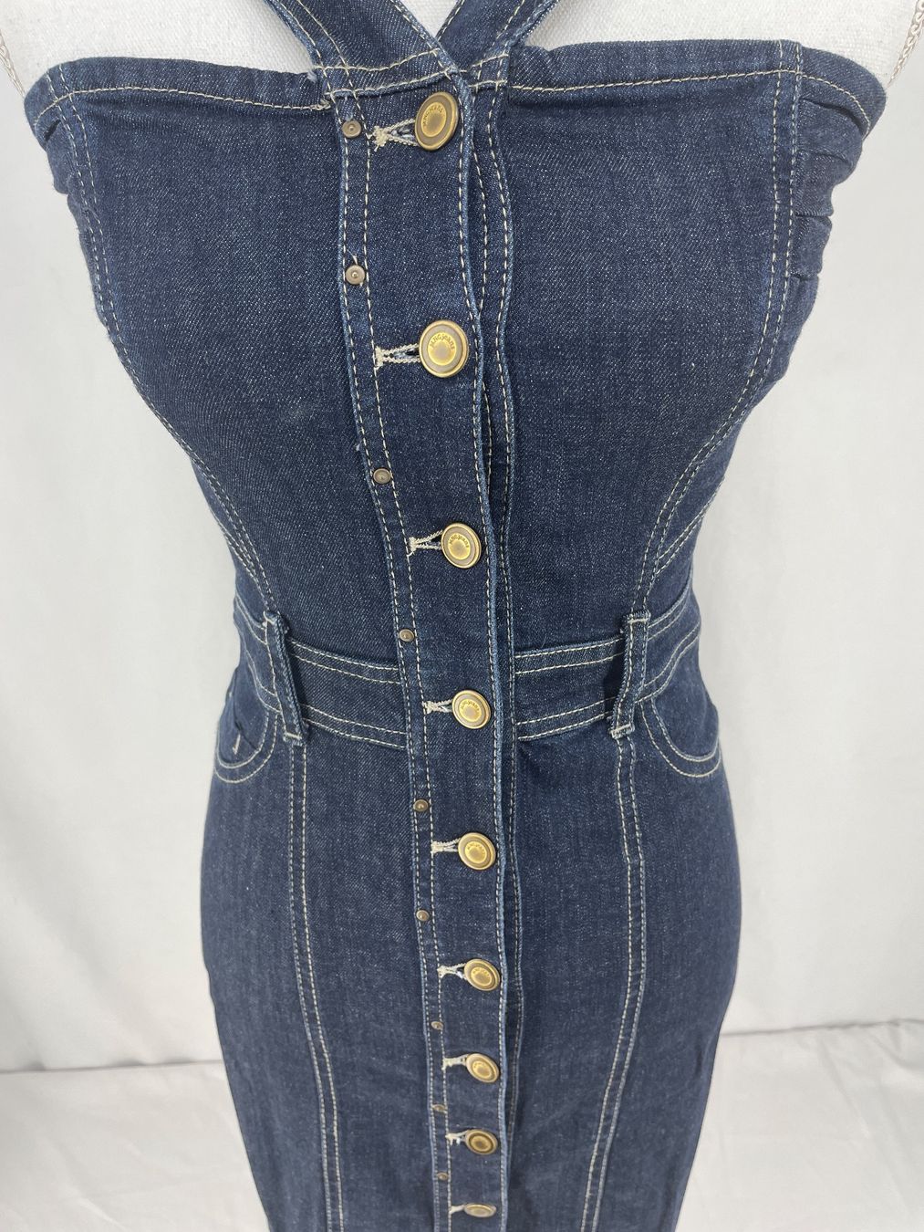Mango Vestiti: MANGO JEANS Robe Jeans Bouton – Usato da Lausanne venduto da PlusValue_Lausanne 3