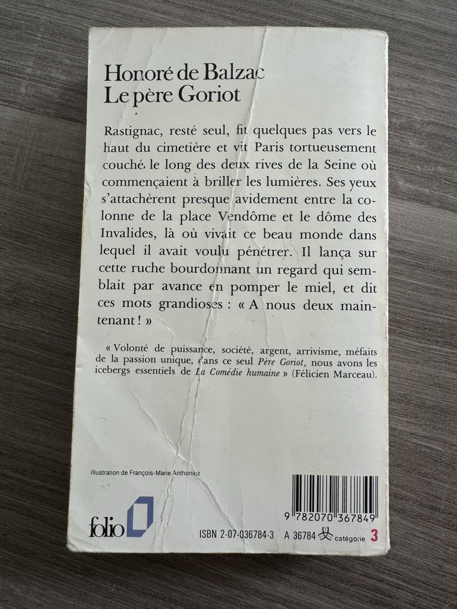 Livres: Balzac, Le Père Goriot, Folio – D'occasion à Vevey par Matx 1