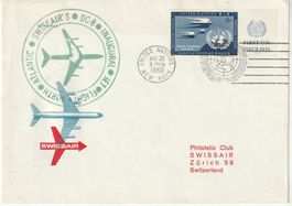 RF 60.8c, NEW YORK - ZURICH, Fr 20.--