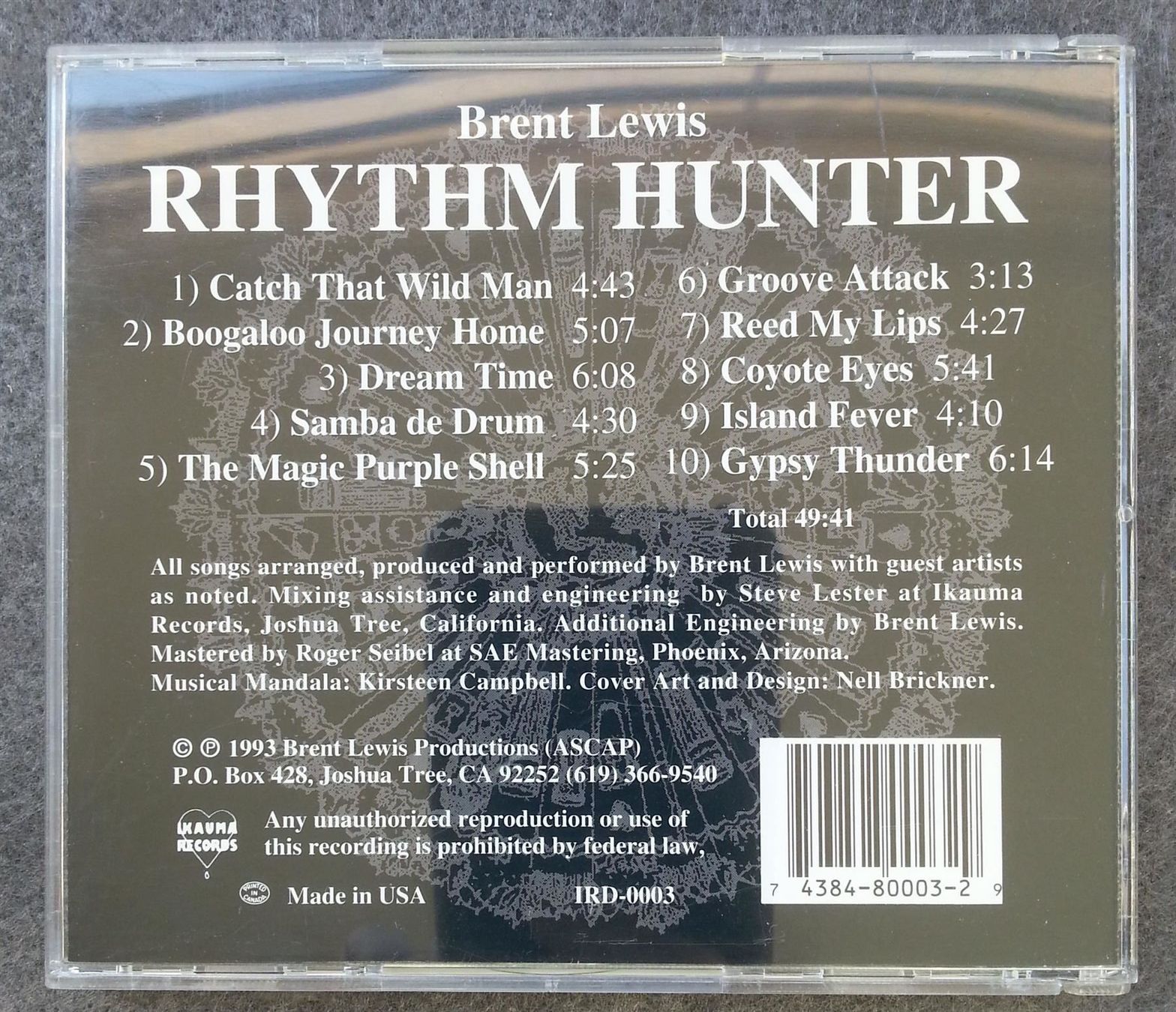 CDs: CD BRENT LEWIS "RHYTHM HUNTER", 1993 – Gebraucht aus Oberriet SG von ganesh435 1