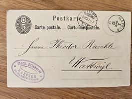 1882 Karte mit Zwergstempel Näfels GL ab 6.--