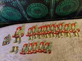 Antike Oblatenbildchen Nikoläuse, Samikläuse, Weihnachten