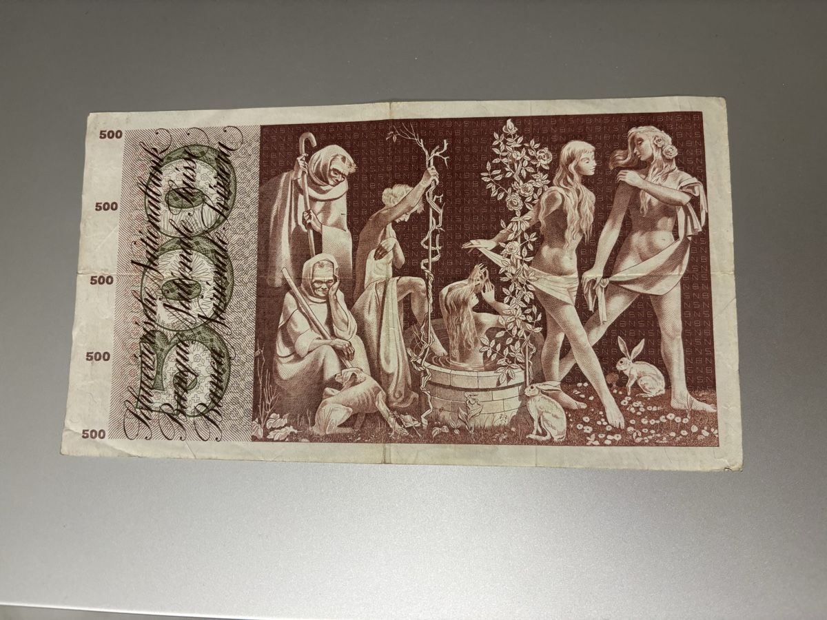 Banconote: Schweiz 500 Franken 1957 – Usato da Le landeron venduto da santa_99 1