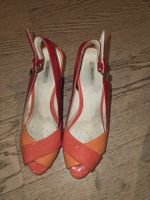 Geox Slingpumps rot/orange Grösse 37 Leder Lack