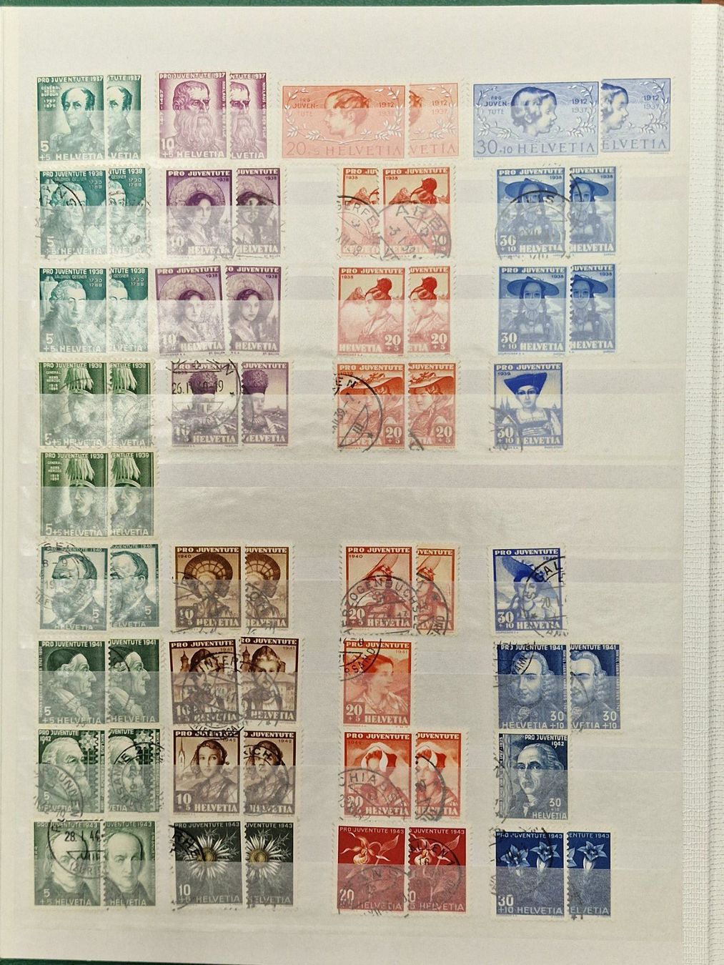 Tutti i francobolli: PRO JUVENTUTE 1912-1983 gestempelt - deuts. Vorläufer – Usato da Aesch LU venduto da briefmarken.uray 3