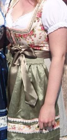 Krüger Dirndl geblümt rosa rot beige karriert olive Gr. 42
