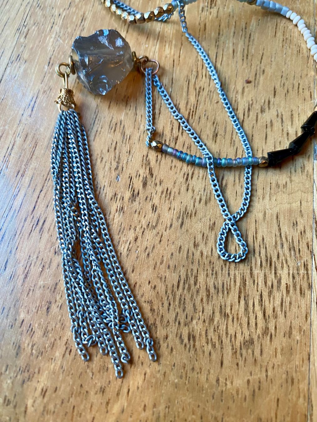 Catenine: Kette mit Quaste, Boho Chic Kette – Usato da Stadel b. Niederglatt venduto da sandart