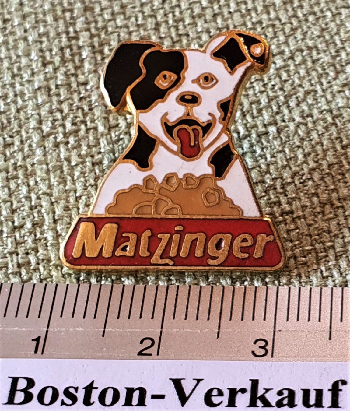 Mangimi: E819 - Pin Mondo - Matzinger Hundefutter – Usato da Reinach BL venduto da Boston-Verkauf 1