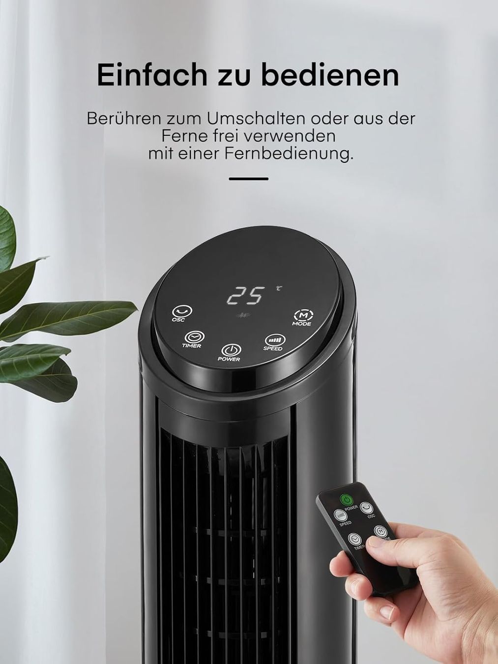 Ventilatori: Turmventilator mit Fernbedienung und Timerfunktion – Nuovo e nell'imballaggio originale da Herisau venduto da Senn24 7
